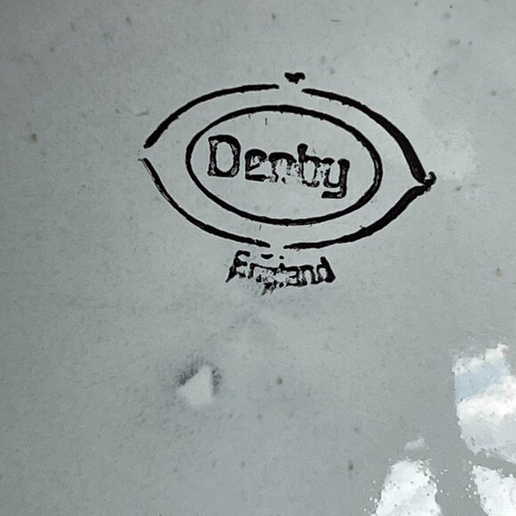 Denby Langley Castile Coffee Pot with Lid Stoneware Blue & White England Vintage - Picture 12 of 17